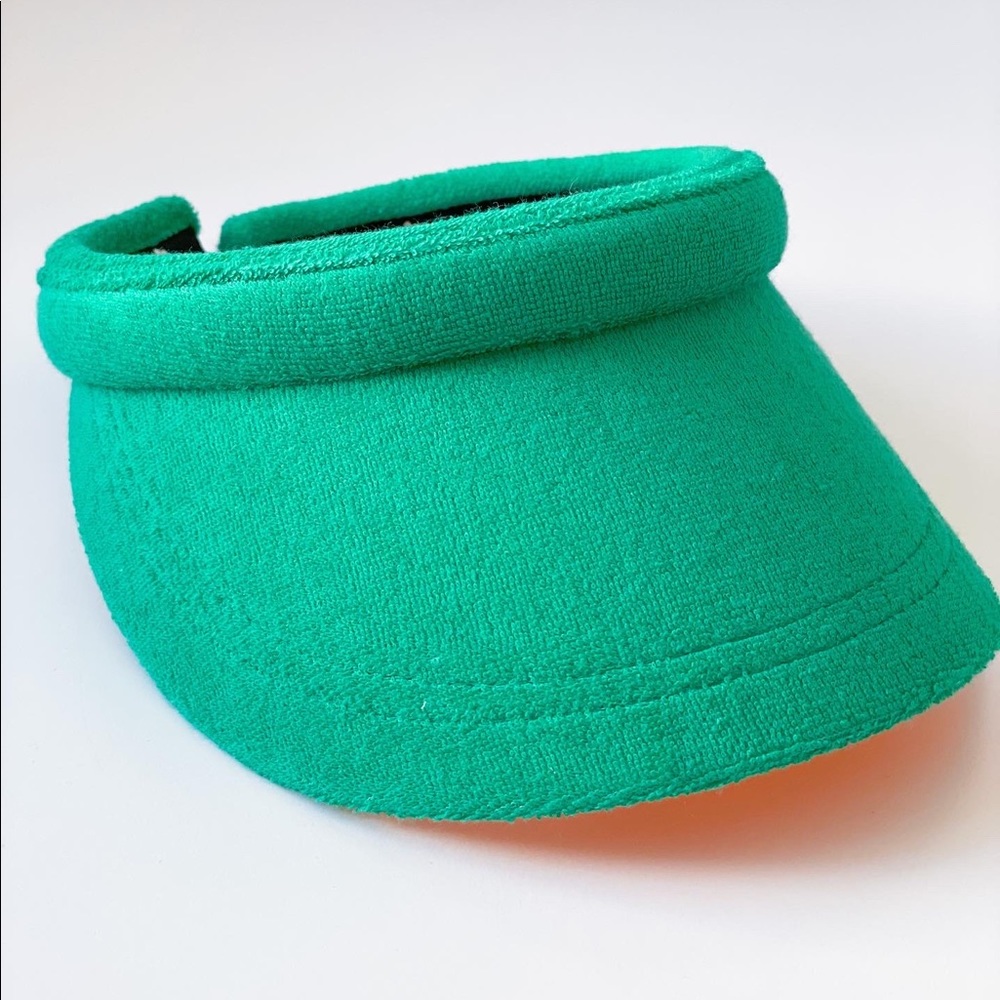 Lele Sadoughi Green Terry Visor